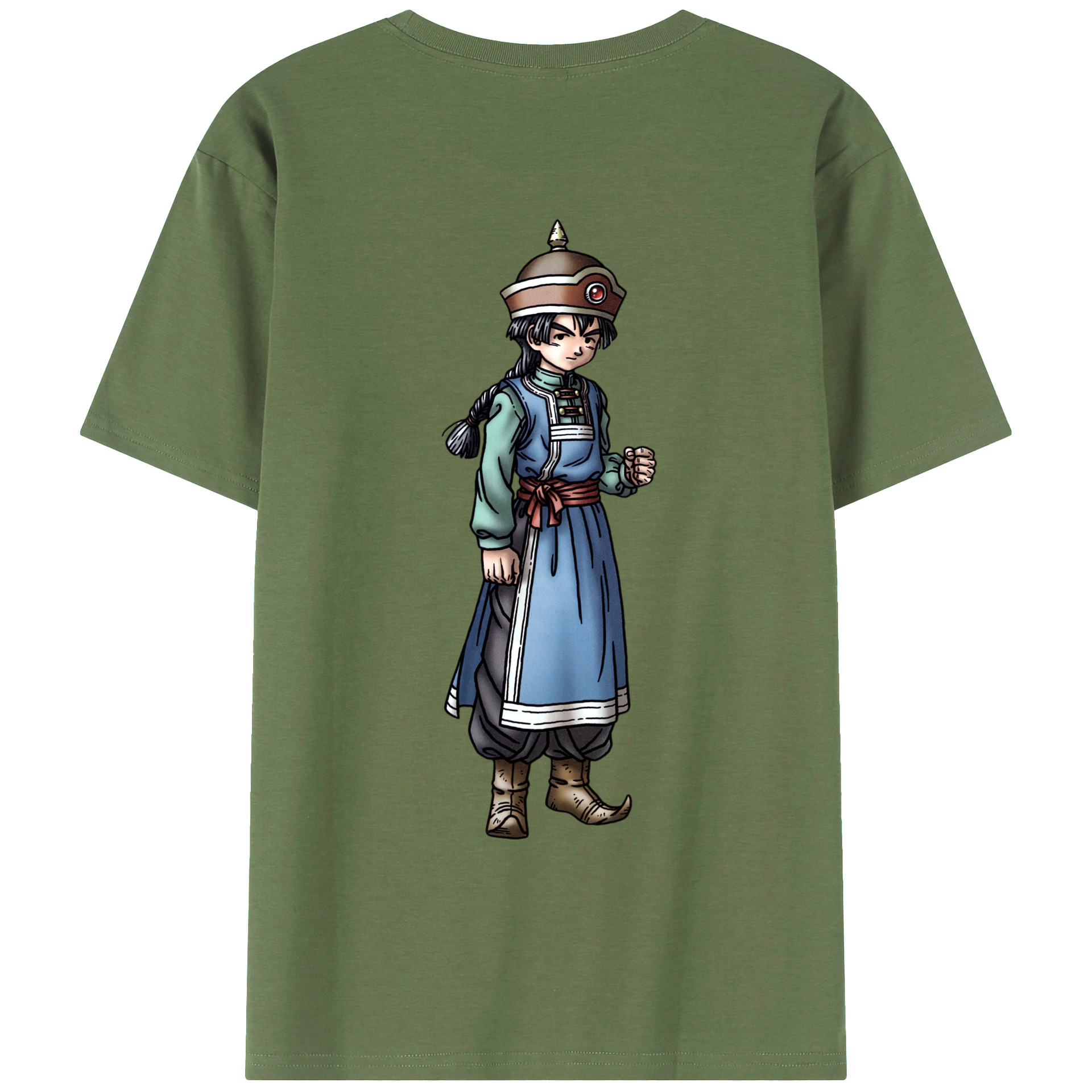 （画像用） ドラゴンクエスト Doragon Kuesuto Dragon Quest 綿100％ メンズ半袖Tシャツ（バックプリント） 通気性